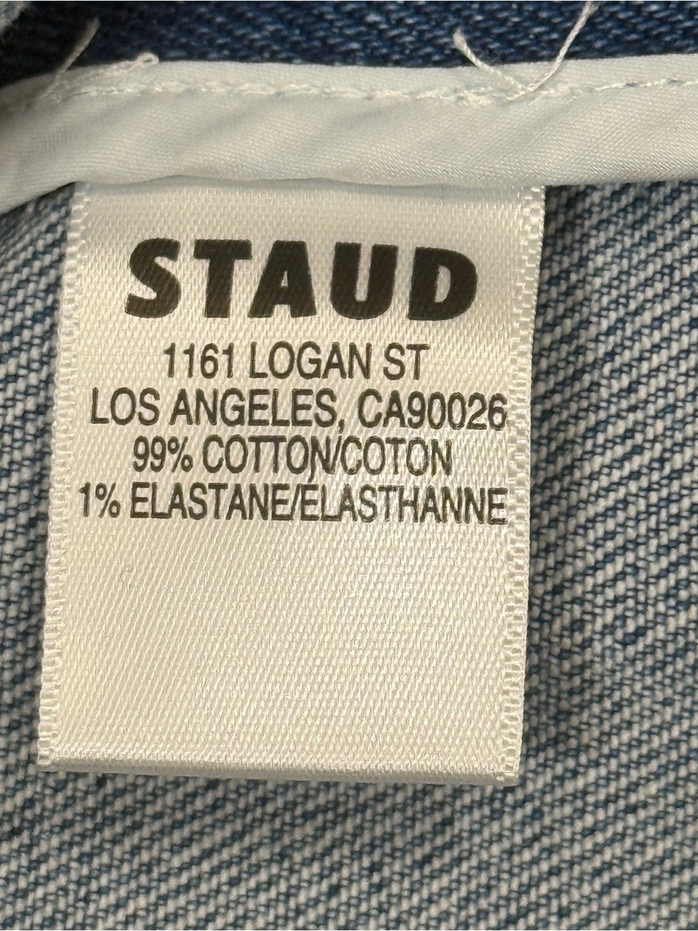 Staud Maxwell Denim Blazer Jacket Sz S Edgy Chic Stylish - Picture 9 of 9